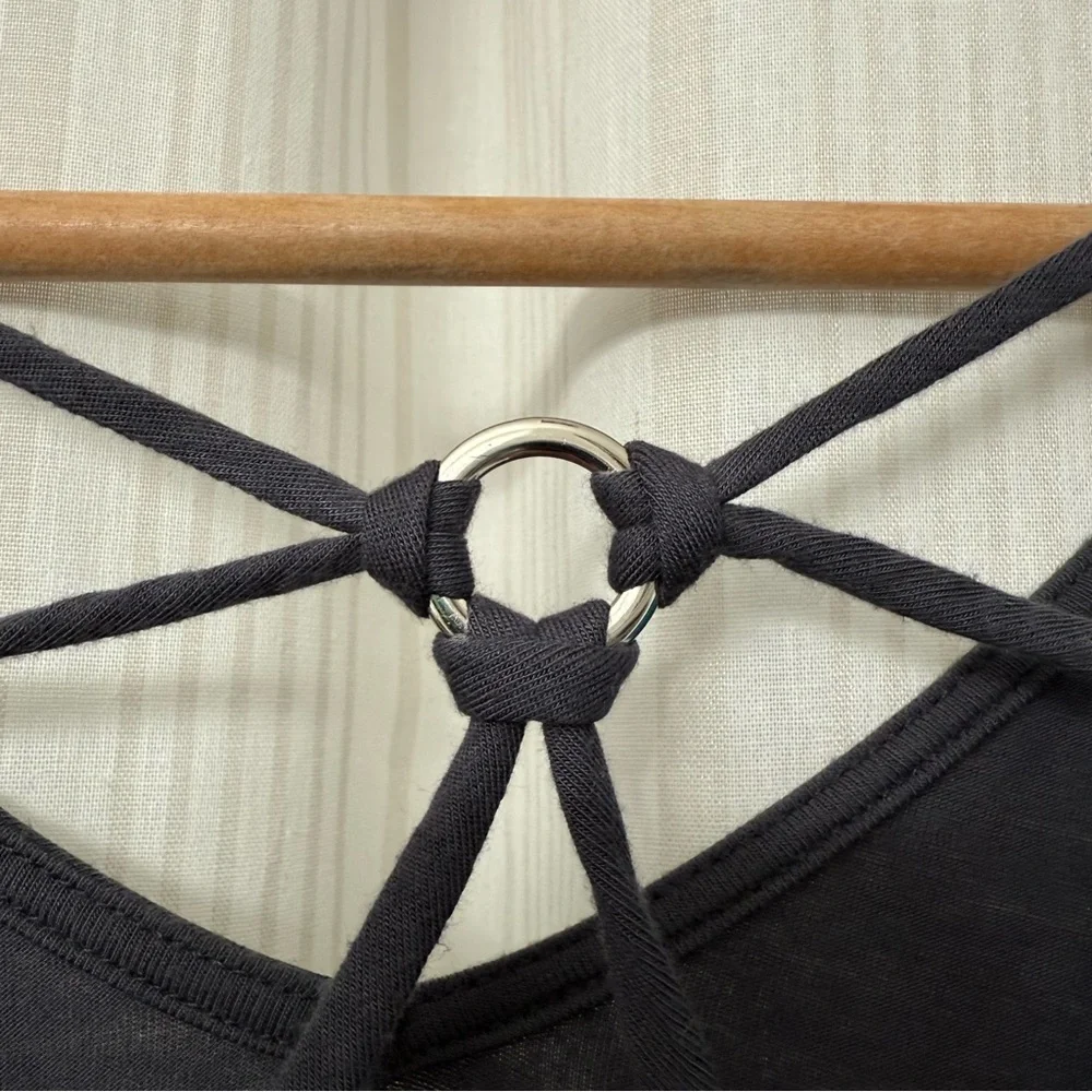 Papermoon🌙 Ampton Rivet Back Detail Knit Top Dark Slate Blue - Picture 5 of 5